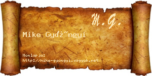 Mike Gyöngyi névjegykártya