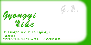 gyongyi mike business card